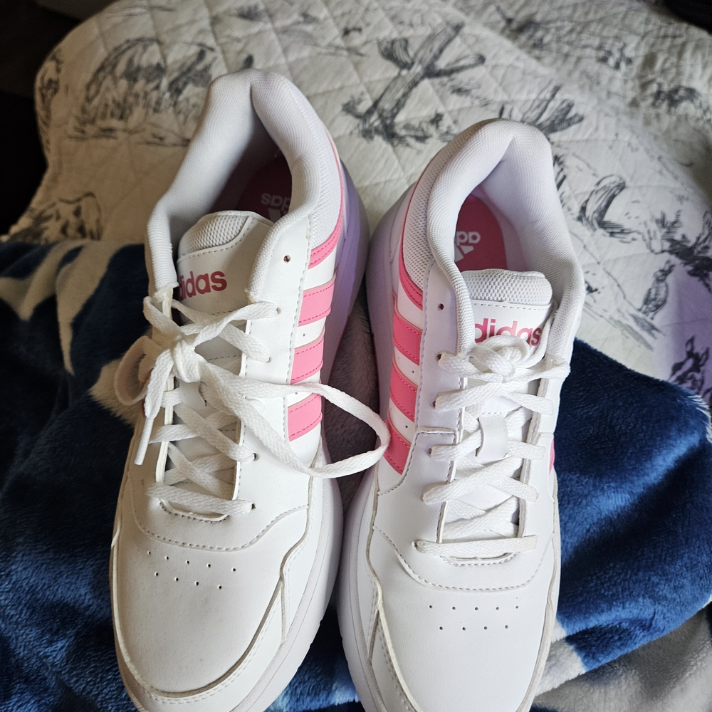 Adidas White and Pink Sneakers